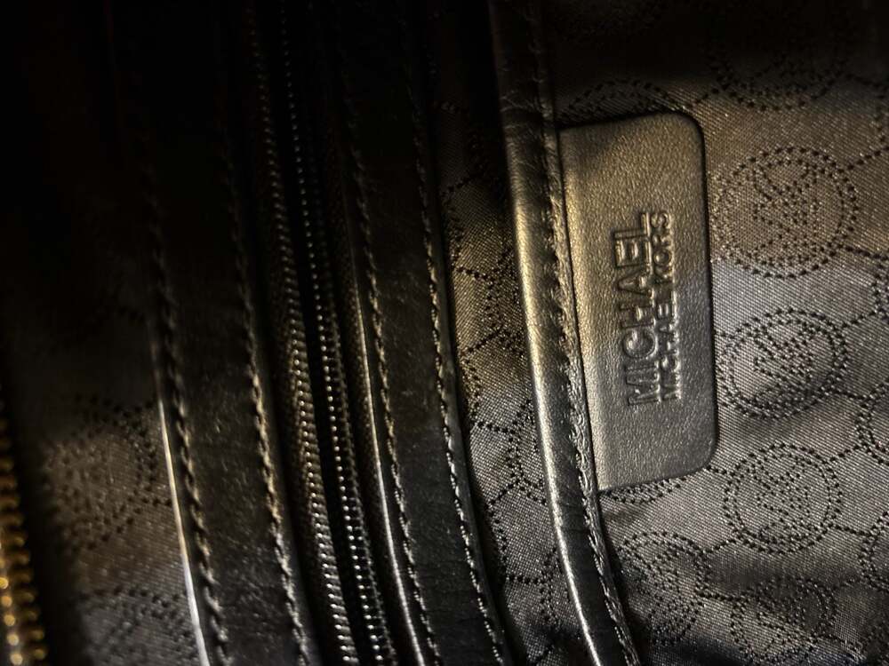 Michael Kors Hamilton Leather Satchel Bag with Gold Lock Detail - Picture 4 of 5